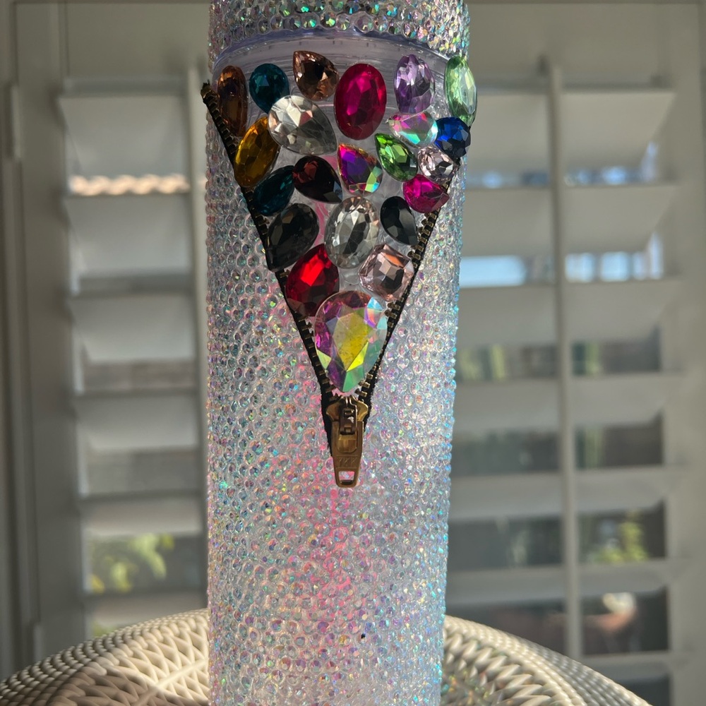 Colorful Rhinestone Decorated Bottle